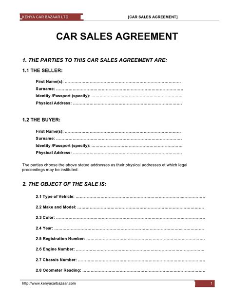 30 Simple Car Sale Contract Templates [100% Free]