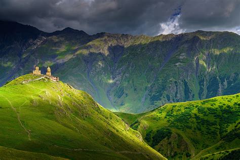 Wallpaper : landscape, mountains, sky, clouds, trees 4096x2732 ...