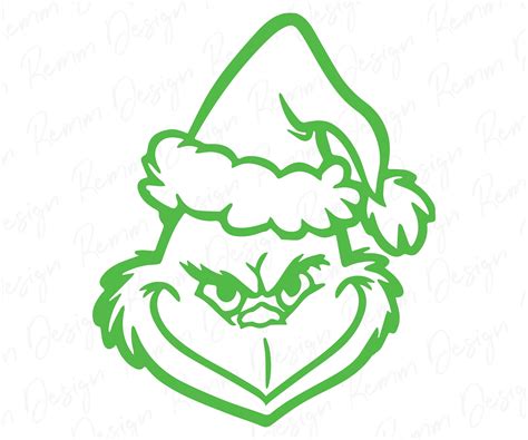 Grinch Faces Svg Grinch With Santa Hat Svg Grinch Face Svg Etsy | Porn ...