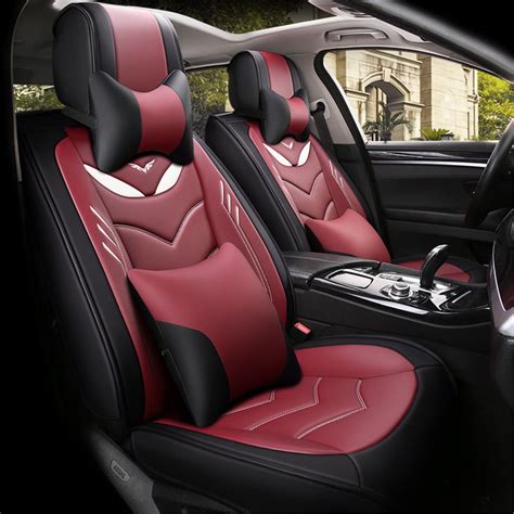 3D Car Seat Covers PU Leather New Design Side Airbag Compatible Car 5 Seat Cover Cushion with ...