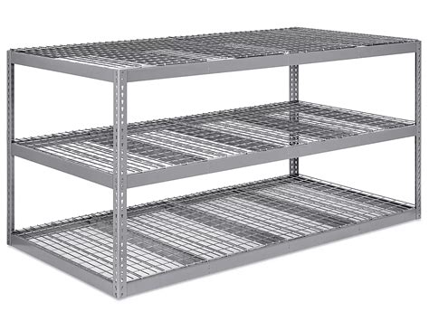 Wide Span Storage Rack - Wire Decking, 96 x 48 x 48" H-5326 - Uline