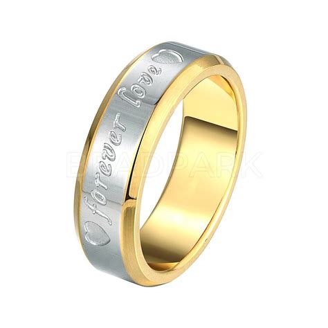 Two Tone Brass Finger Rings For Men - Beadpark.com