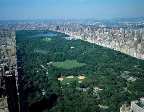 Aerial View of Central Park - NYC in 1980