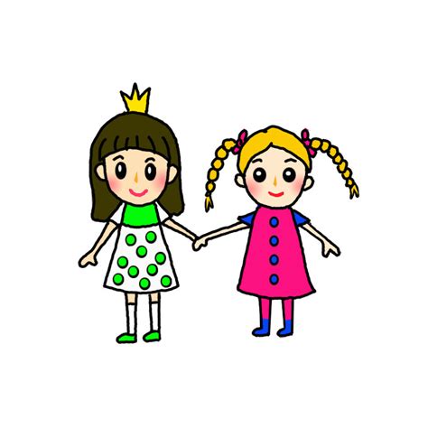 How to Draw Best Friends - Step by Step Easy Drawing Guides - Drawing Howtos