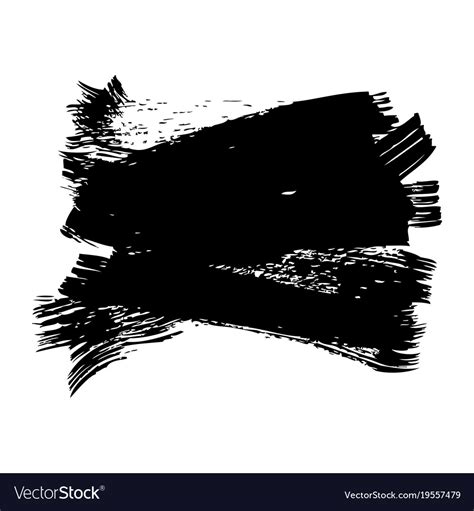 Ink brush stroke and texture black paint Vector Image