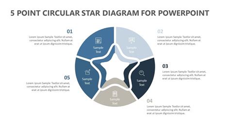 5 Point Circular Star Diagram for PowerPoint in 2021 | Powerpoint, Diagram, Invoice design template