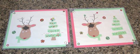 See what we did today: Christmas Placemats!