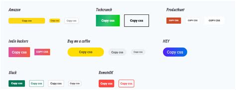 Copy & Paste CSS - Buttons Design