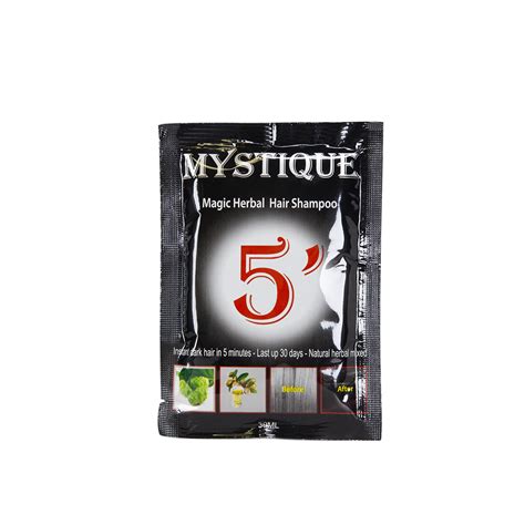 MYSTIQUE 5' Magic Herbal Color Hair Shampoo (Mahogany)