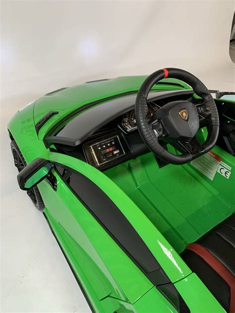 Green Lamborghini Aventador Interior