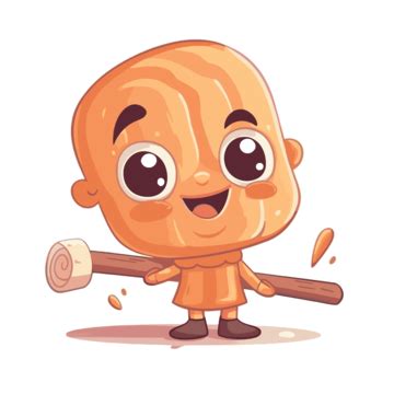 Cinnamon Clipart Cute Cartoon Pumpkin Cartoon Character Holding A ...