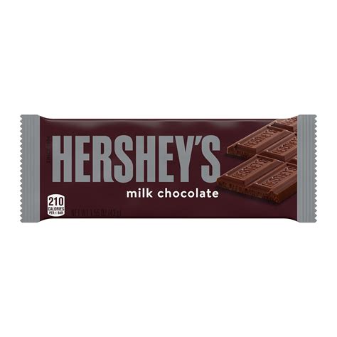 Buy HERSHEY'S Milk Chocolate Full Size, Gluten Free Candy Bar, 1.55 Oz ...