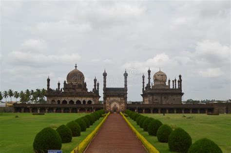 Ibrahim Rauza, Bijapur, Karnataka Stock Photo - Image of mughal, blue ...