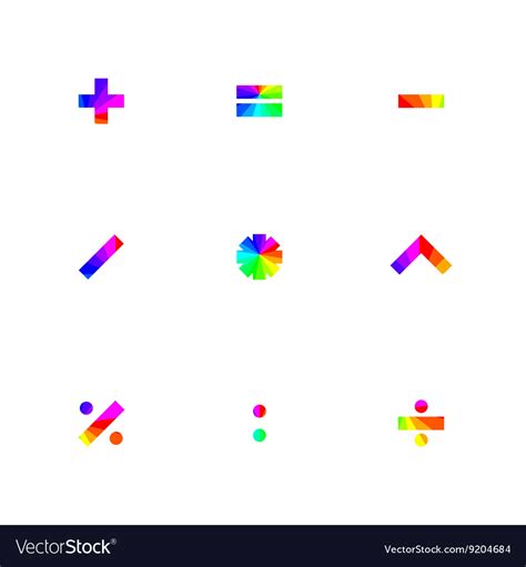 Rainbow symbols Royalty Free Vector Image - VectorStock