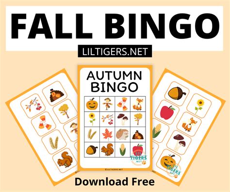 Free Printable Fall Bingo For Kids - Lil Tigers