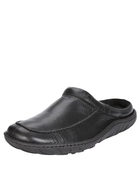 Clarks Clarks Kite Vasa Mens Mule Slippers in Black for Men (black_leather) | Lyst