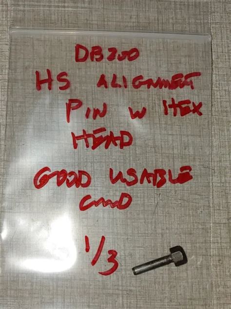 EMCO UNIMAT DB200 Lathe Headstock Alignment Pin w/ Hex Head E27V $10.00 - PicClick