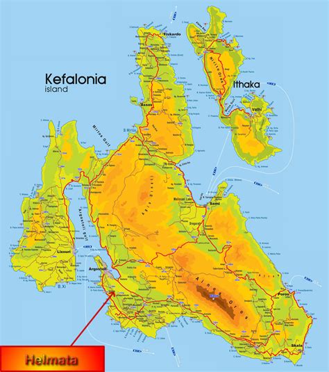 Kefalonia Map - Kefalonia Greece • mappery