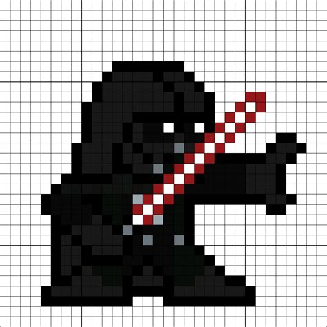 Minecraft Darth Vader Pixel Art Grid - Pixel Art Grid Gallery