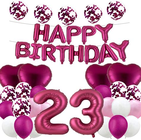 Amazon.com: Sweet 23th Birthday Balloon 23th Birthday Decorations Happy 23th Birthday Party ...