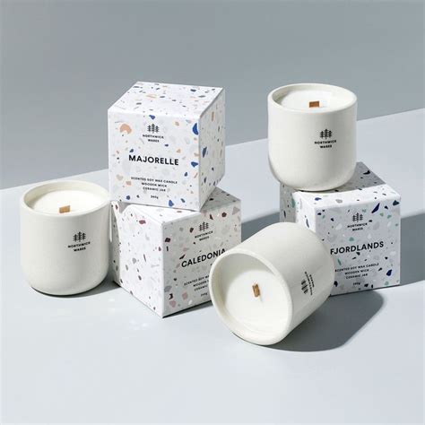 Elegant Terrazzo Pattern Scented Candle Packaging