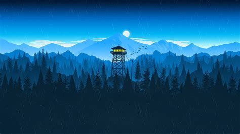 HD wallpaper: Firewatch, video game art, minimalism, simple | Wallpaper ...