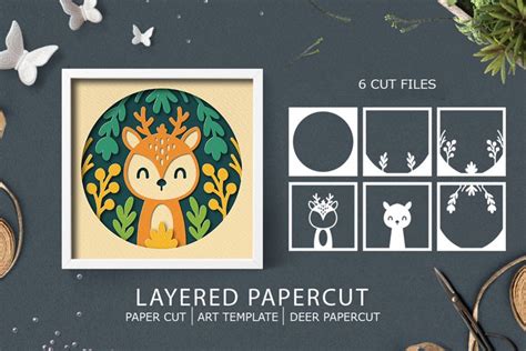 Deer layered paper cut| 3D Deer paper cut