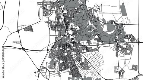 Urban vector city map of Al Hofuf, Saudi Arabia, Middle East vector de ...