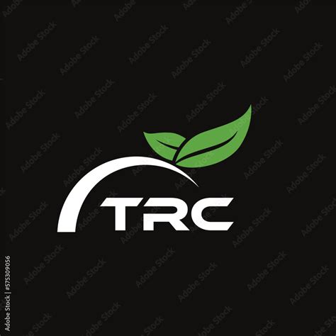 TRC letter nature logo design on black background. TRC creative ...