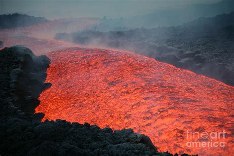 Lava Flow During Eruption Of Mount Etna Photograph by Richard Roscoe - Fine Art America