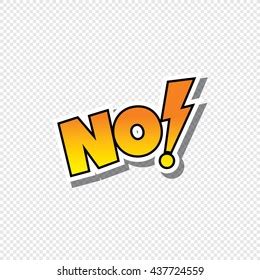 No Cartoon Text Sticker Theme Vector Stock Vector (Royalty Free) 437724559 | Shutterstock