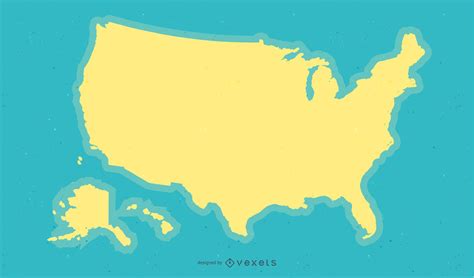 Yellow USA Map Background Design Vector Download