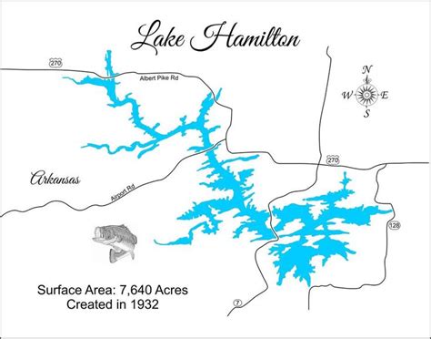 Map Of Lake Hamilton Arkansas | Printable Templates Free