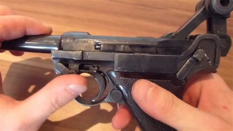 ww1 1918 luger p08 9mm parabellum pistol full reassembly (Deactivated) - YouTube