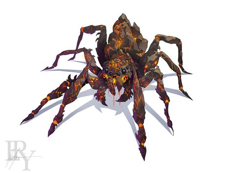 lava spider, Evan Yovaisis | Mythical creatures art, Fantasy creatures, Alien concept art