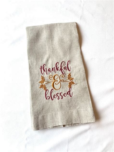 Thankful and Blessed Towel Thanksgiving Hand Towel Fall - Etsy in 2022 | Thankful and blessed ...