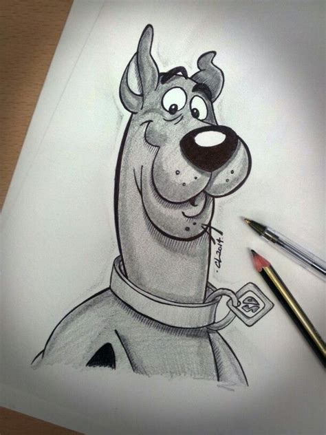 Pencil and Biro sketch of Scooby Doo #pencil #sketch #drawing Easy ...