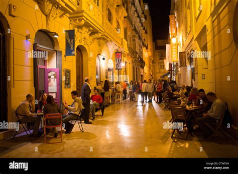 Nightlife Malaga Spain Stock Photo - Alamy