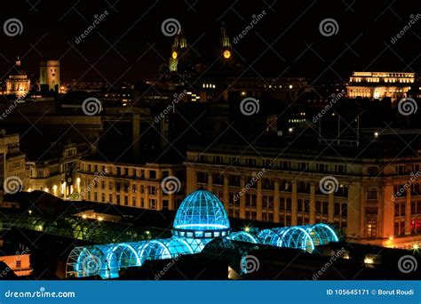 Liverpool Pier Head at Night Stock Image - Image of horizontal ...