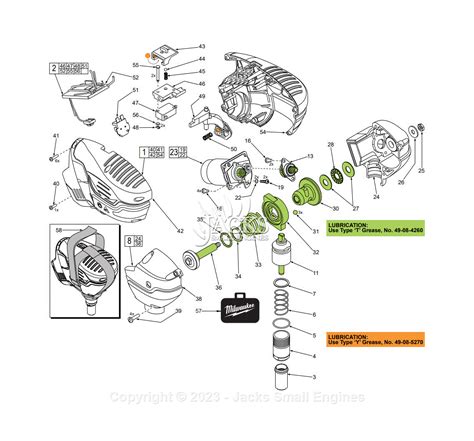 Milwaukee 2458-21 12 Volt Palm Nailer Parts Parts Diagram for M12 Palm Nailer