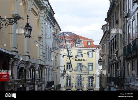 Lisbon street view, Portugal Stock Photo - Alamy