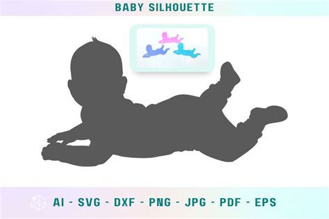 Baby silhouette SVG, baby svg for Cricut, svg baby