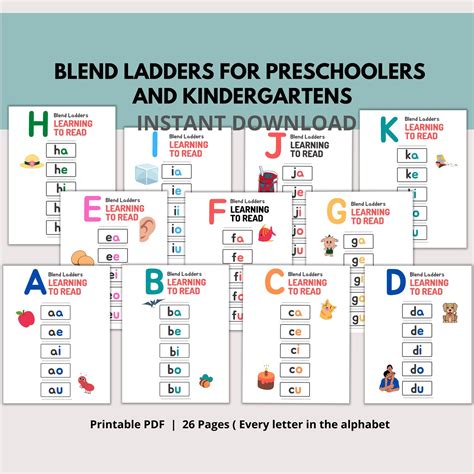 Learning to Read Blend Ladders for Preschoolers and - Etsy