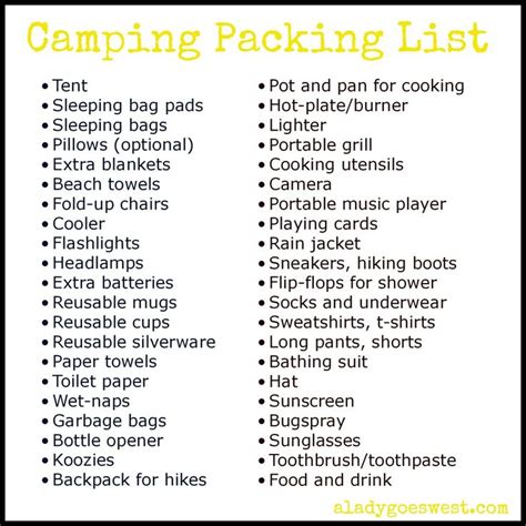 What you need to bring on a camping trip - A Lady Goes West | Camping ...