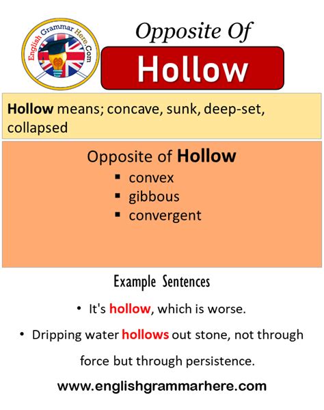 Opposite Of Hollow, Antonyms of Hollow, Meaning and Example Sentences ...