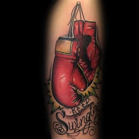 70 Boxing Gloves Tattoo Designs For Men - Swift Ink Ideas