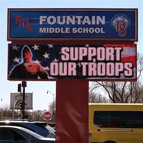 School Sign for Fountain Middle School - Fountain, CO