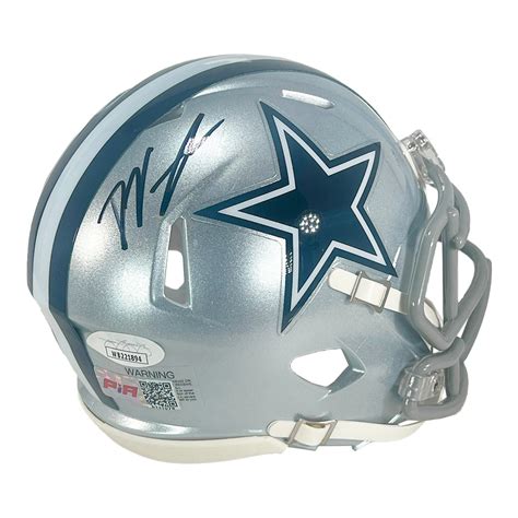 Deuce Vaughn Signed Dallas Cowboys Speed Mini Football Helmet (JSA) — RSA