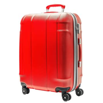 Four Wheeled Red Suitcase, Suitcase, Red, Baggage PNG Transparent Image and Clipart for Free ...
