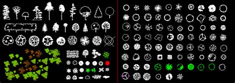 Trees, Shrubs and House Plants 2D DWG Block for AutoCAD • Designs CAD